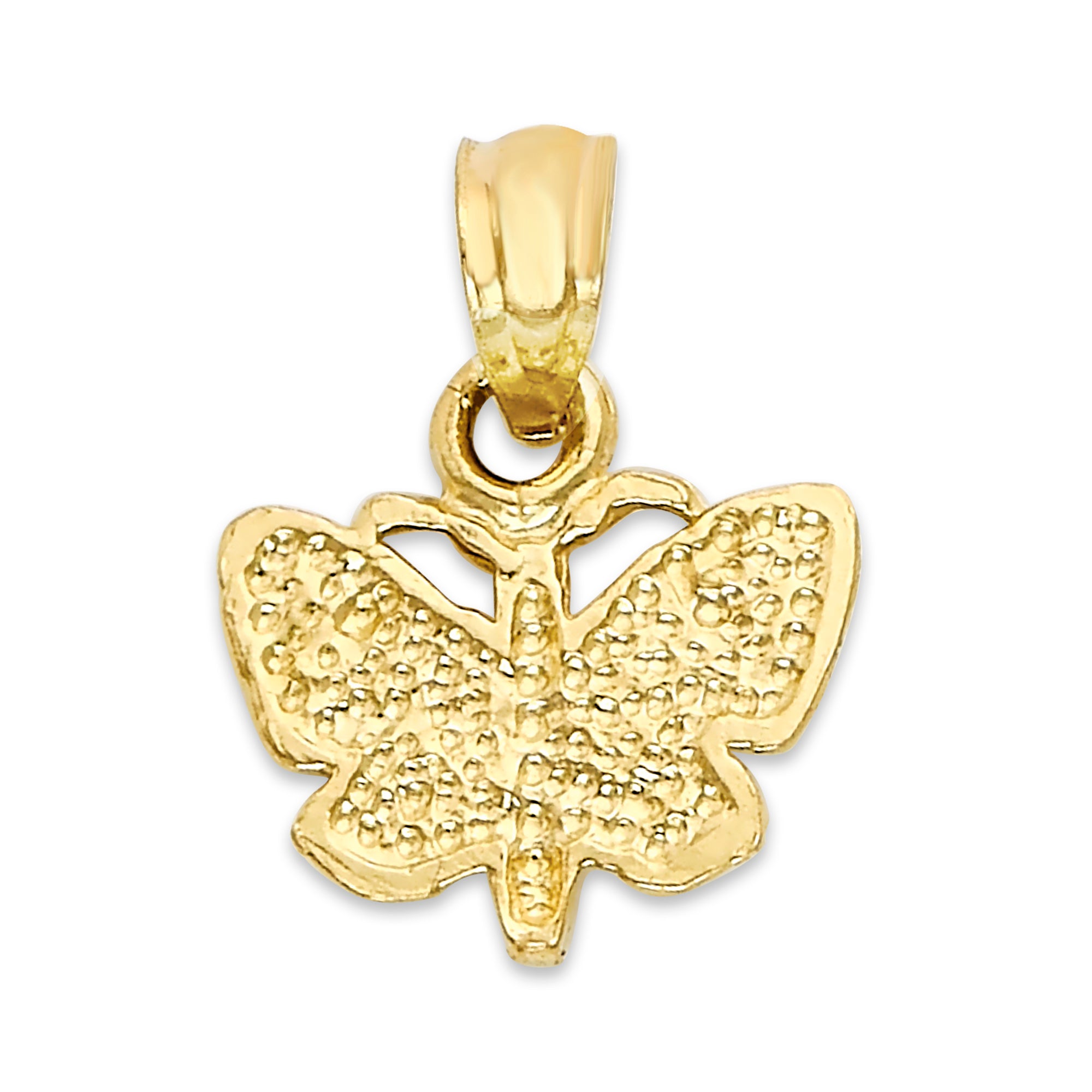 Solid Gold Butterfly Pendant - 10k or 14k
