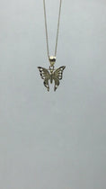 Load and play video in Gallery viewer, Solid Gold Butterfly Pendant - 10k or 14k
