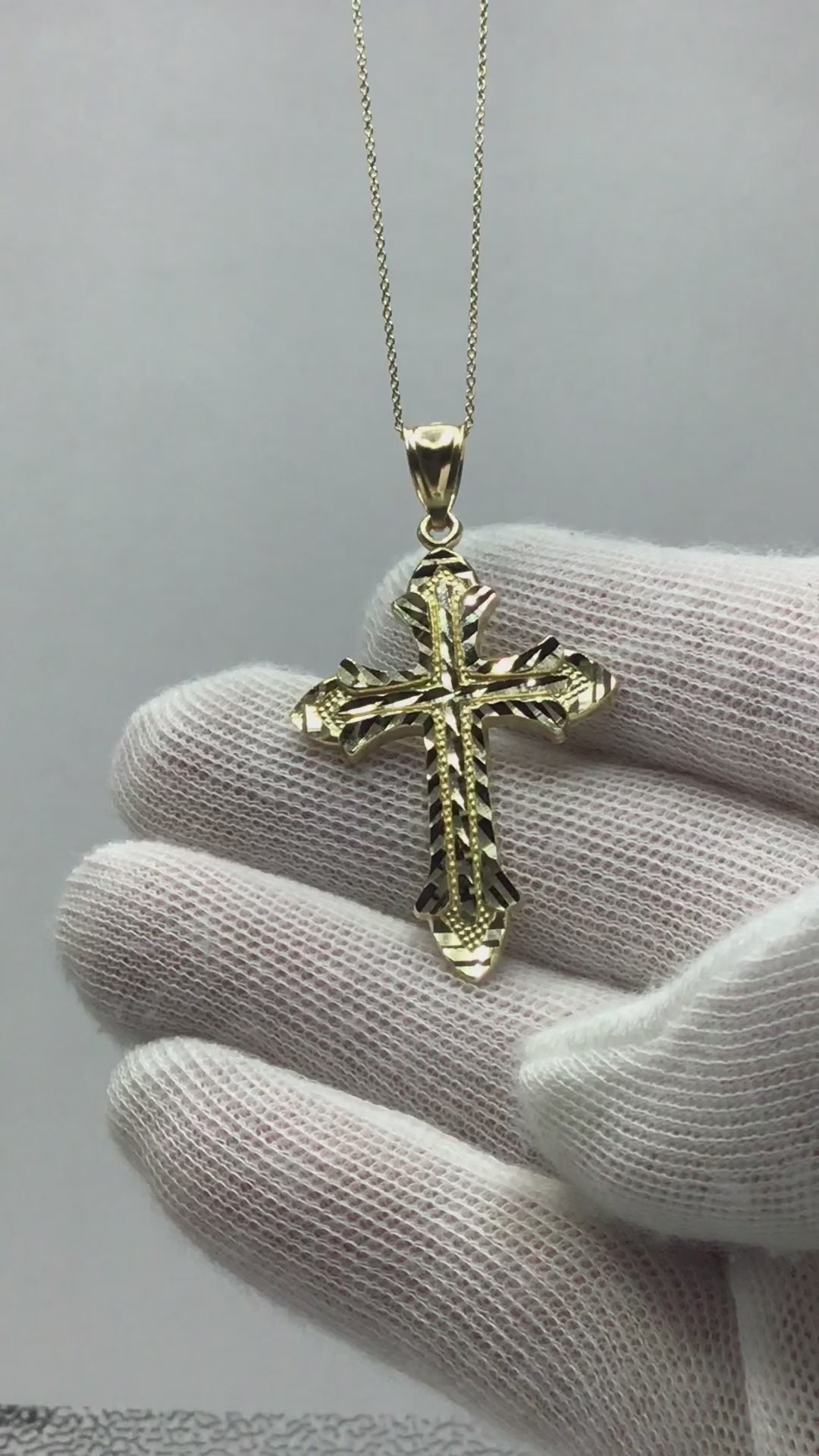 10k/14k Gold Cross Pendant - Religious Jewelry Gifts